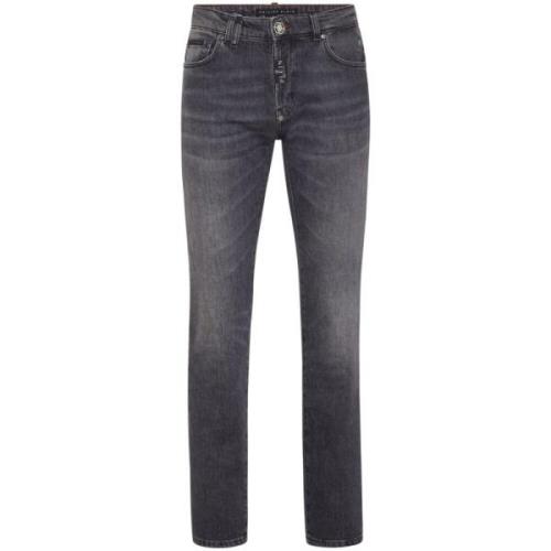 Philipp Plein Slim-fit Jeans Gray, Herr