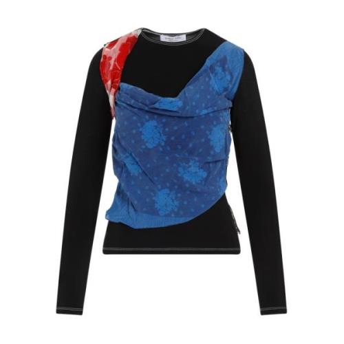 Marine Serre Long Sleeve Tops Multicolor, Dam