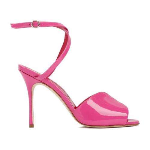 Manolo Blahnik Rosa Hourani Sandaler Pink, Dam