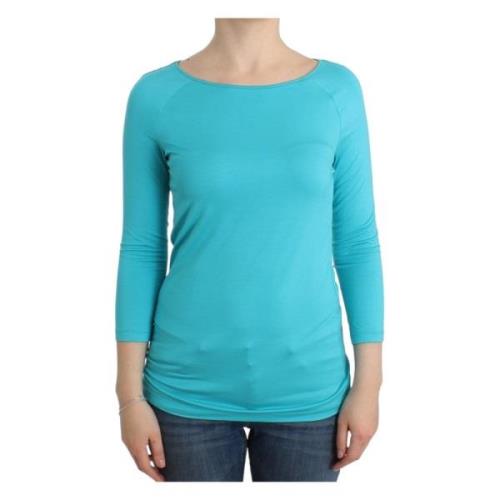 Ermanno Scervino Long Sleeve Tops Blue, Dam