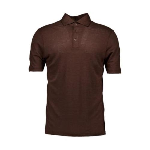 Gran Sasso Polo Shirts Brown, Herr