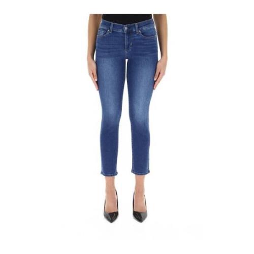 Liu Jo Slim Stretch Bomull Denim Jeans Blue, Dam