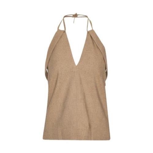 Remain Birger Christensen Sleeveless Tops Beige, Dam