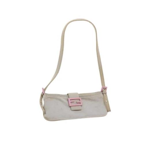 Fendi Vintage Pre-owned Bomull fendi-vskor White, Dam