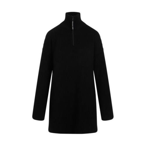 Balenciaga Svart Ull Pullover Tröja Black, Dam