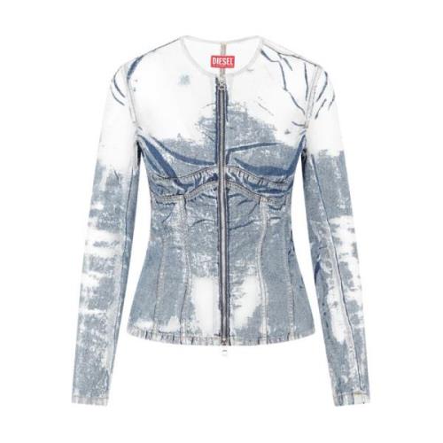 Diesel De-Milly Denim Jacka Blue, Dam