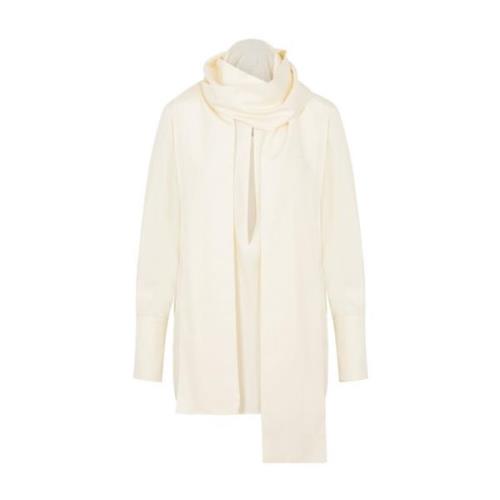 Givenchy Foulard Blus Kräm Beige, Dam