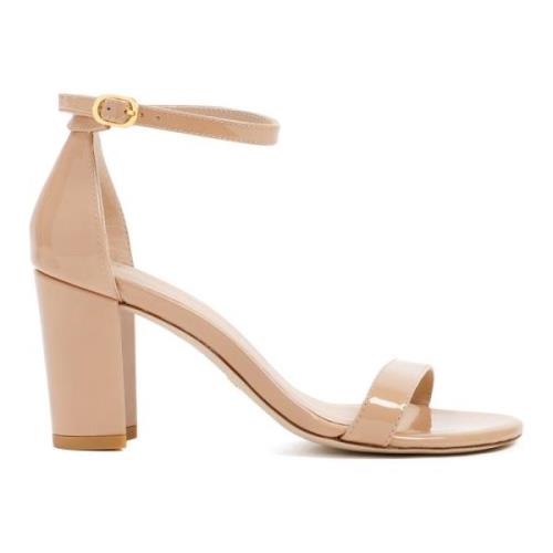 Stuart Weitzman Läder Nearlynude Sandaler Beige, Dam