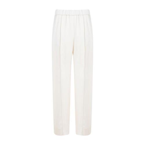 Jil Sander Viskosbyxor i Cornsilk Färg White, Dam