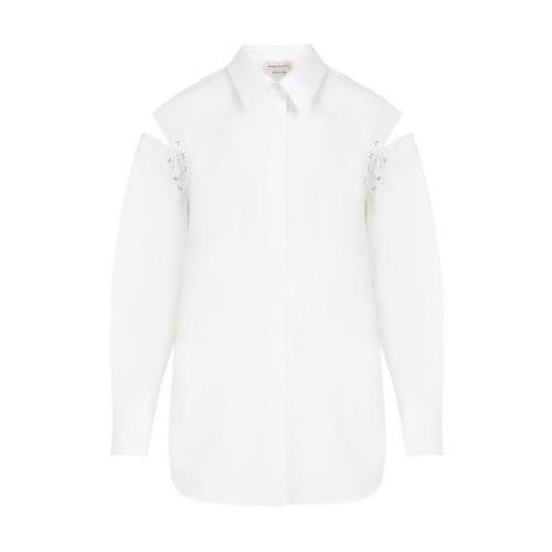 Alexander McQueen Optisk Vit Skjorta White, Dam