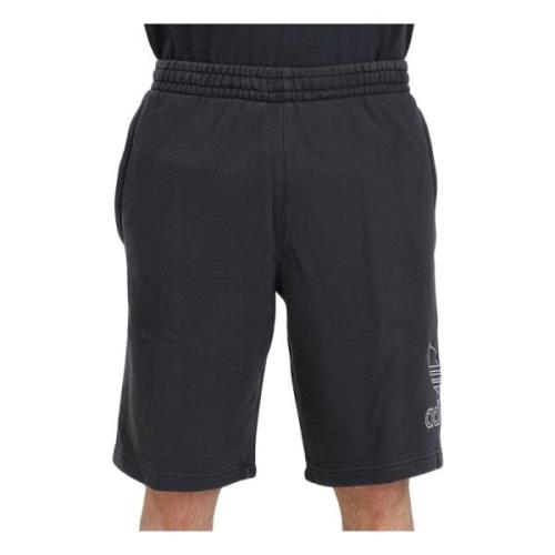 Adidas Originals Svarta Outline Trefoil Shorts Black, Herr