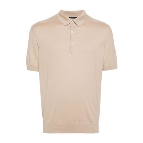 Ermenegildo Zegna Polo Shirts Beige, Herr