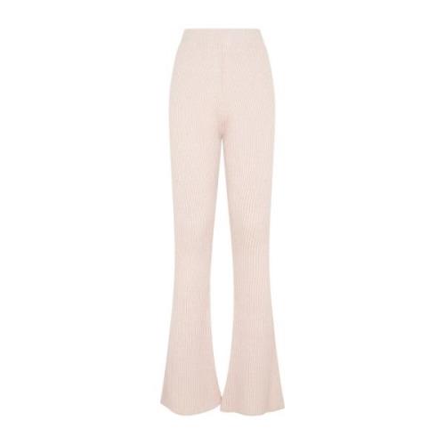 Peserico Wide Trousers Beige, Dam