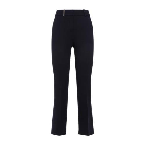 Peserico Wide Trousers Blue, Dam