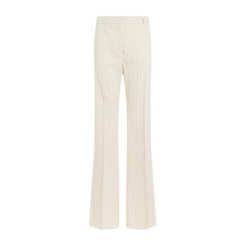 Sportmax Vanilla Tritone Gessato Byxor Beige, Dam