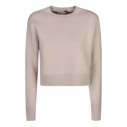 Lanvin Round-neck Knitwear Beige, Dam