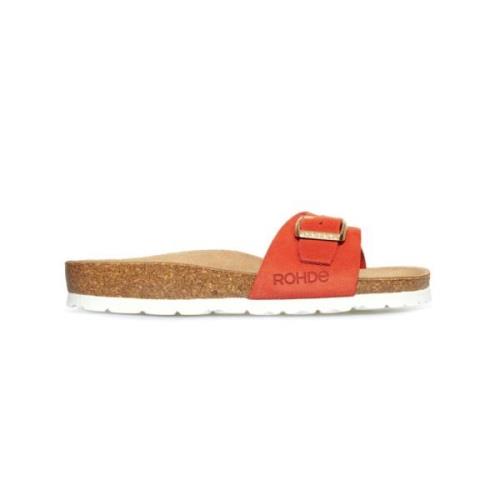 Rohde Flat Sandals Red, Dam