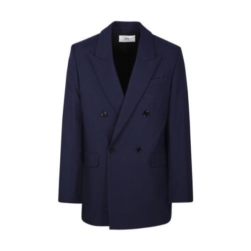 Ami Paris Nattblå Dubbelknäppt Blazer Blue, Herr