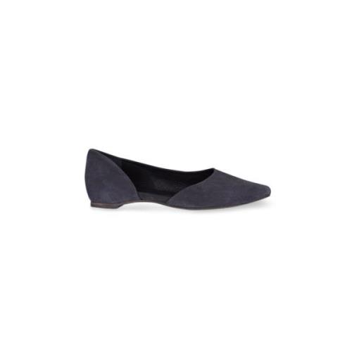 Cortana Circe Ballettflats i Grafit Mocka Black, Dam