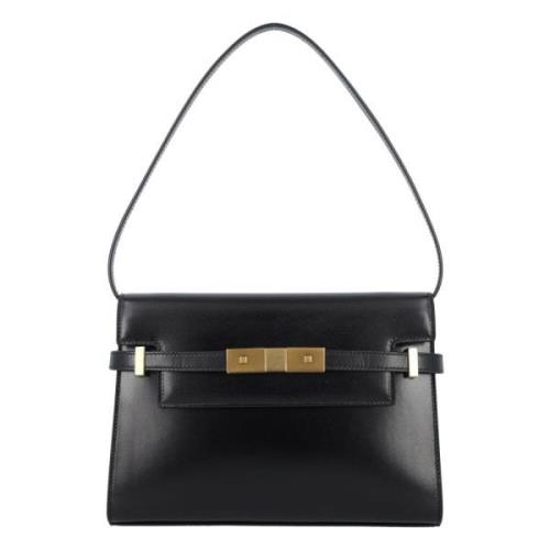 Saint Laurent Manhattan Small Stilfull Väska Black, Dam