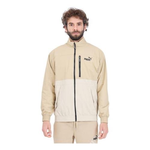 Puma Beige Windbreaker Jacka Beige, Herr