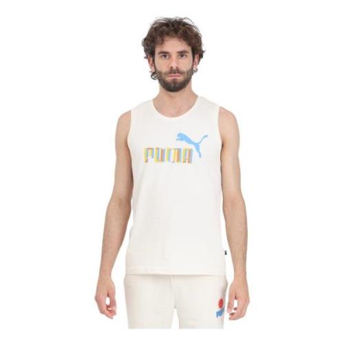 Puma Sleeveless Tops Beige, Herr