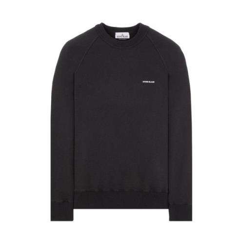 Stone Island Svart Crewneck Sweatshirt Black, Herr