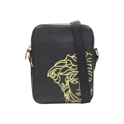 Versace Laeder crossbodyvskor Black, Dam