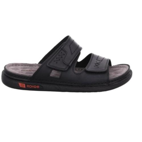 Rohde Flat Sandals Black, Herr