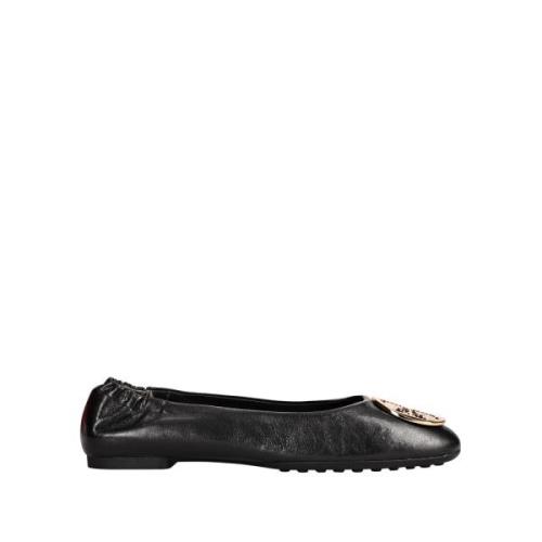 Tory Burch Läder Ballerinaskor Black, Dam