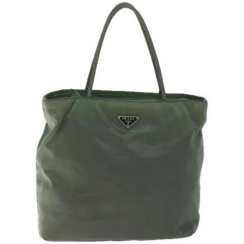 Prada Vintage Pre-owned Tyg prada-vskor Green, Dam