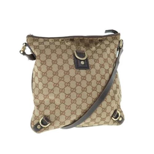 Gucci Vintage Pre-owned Canvas gucci-vskor Beige, Dam