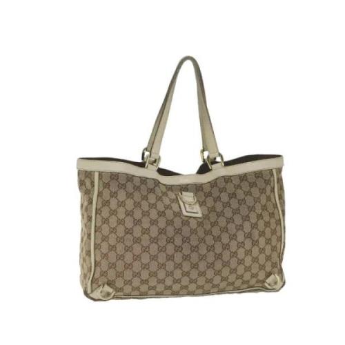 Gucci Vintage Pre-owned Canvas gucci-vskor Beige, Dam