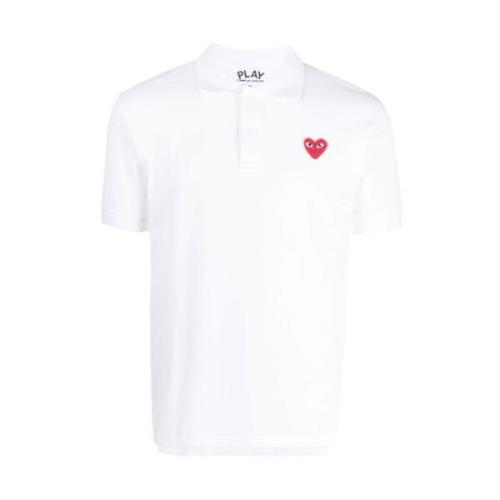 Comme des Garçons Play Polo Shirts White, Herr