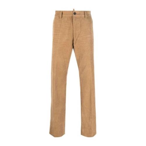 Dsquared2 Straight Trousers Brown, Herr