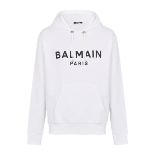 Balmain Paris huvtröja White, Herr