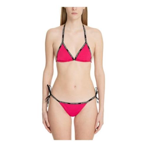 Balmain Logo Bikini med Snörning Pink, Dam