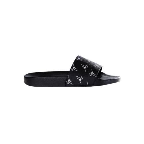 Giuseppe Zanotti Eleganta Läder Sliders för Kvinnor Multicolor, Dam