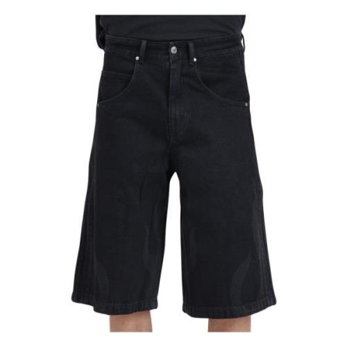 Adidas Originals Flames Denim Shorts Svart Black, Herr