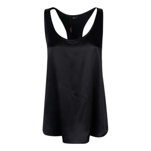 Etro Sleeveless Tops Black, Dam