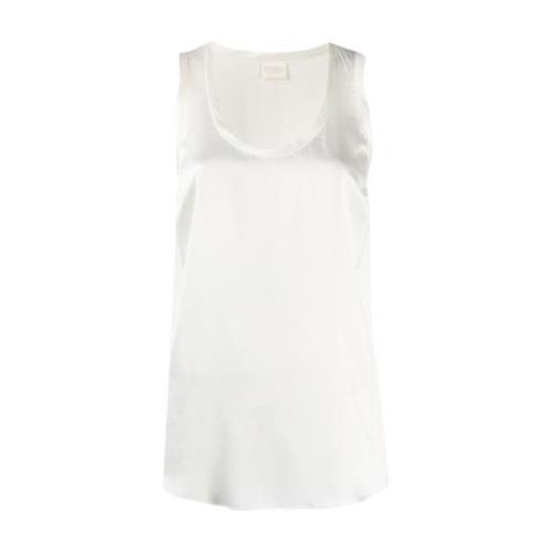 Brunello Cucinelli Vit Ärmlös Top White, Dam