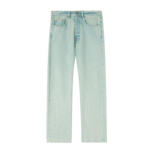 Palm Angels Blå Denim Wide Leg Byxor Blue, Herr