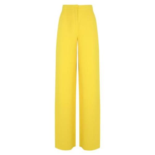 Max Mara Studio Wide Trousers Yellow, Dam