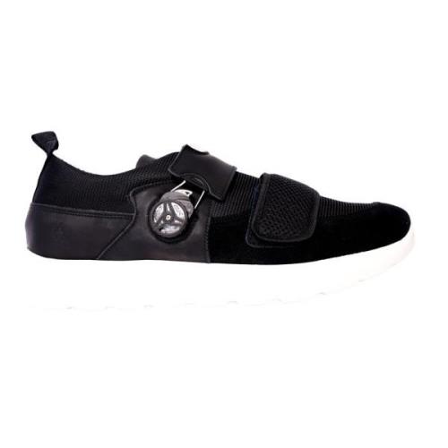 Marcelo Burlon Svart Vit Runninglow Sneakers Black, Herr