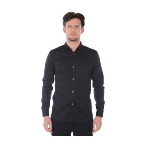 Daniele Alessandrini Casual Button-Up Skjorta Black, Herr