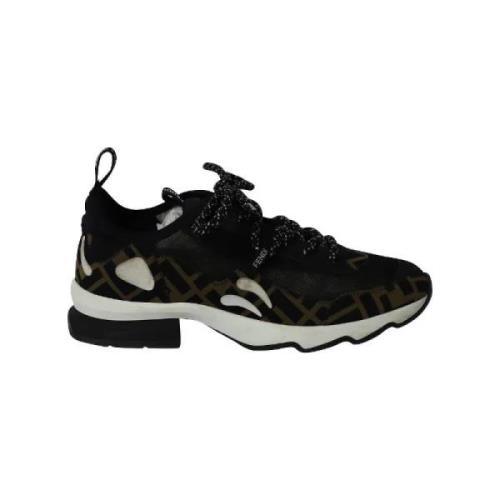 Fendi Vintage Pre-owned Nylon sneakers Black, Dam