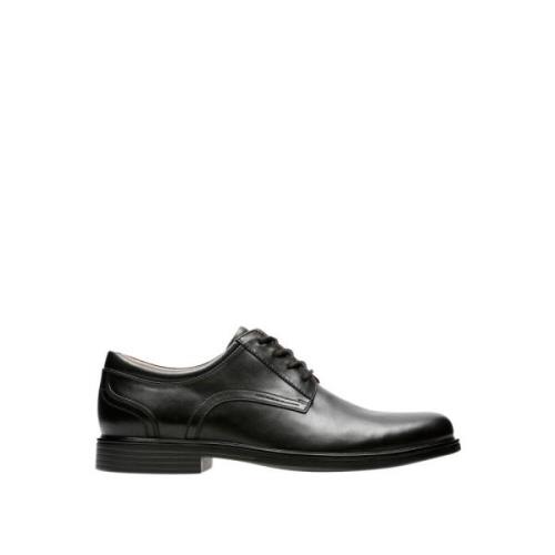 Clarks Svarta Läder Snörskor Black, Herr