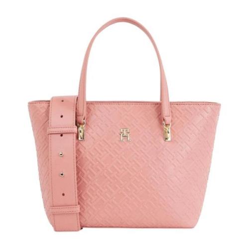 Tommy Hilfiger Monogram Shopper Väska Pink, Dam