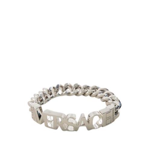 Versace Metallarmband - Silver - Stängningslås Gray, Herr