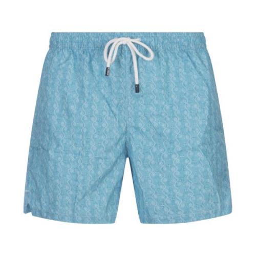 Fedeli Blå Badshorts med Mikromönster Multicolor, Herr